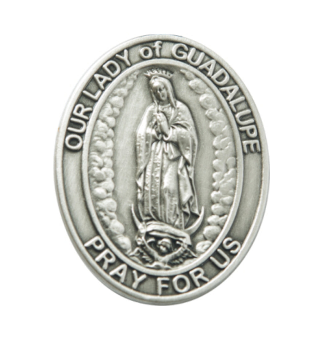 bliss our lady of guadalupe patron saint pewter auto visor clip