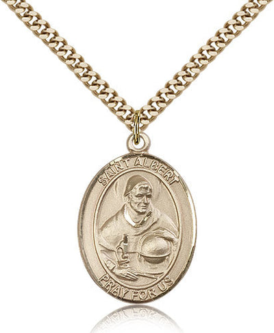St Albert the Great Medal Necklace, gold-filled, Bliss Manufacturing