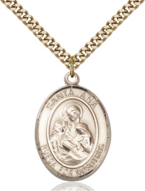 Bliss Spanish Santa Ana Catholic Patron Saint Medal