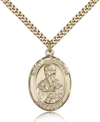 St Alexander Constantinople Medal, gold-filled, Bliss Manufacturing