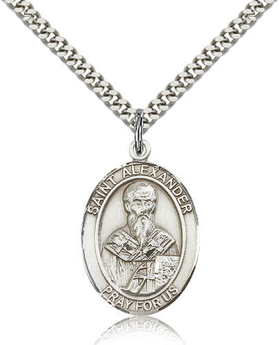 St Alexander Constantinople Medal, pewter / sterling silver / gold-filled, Bliss Manufacturing