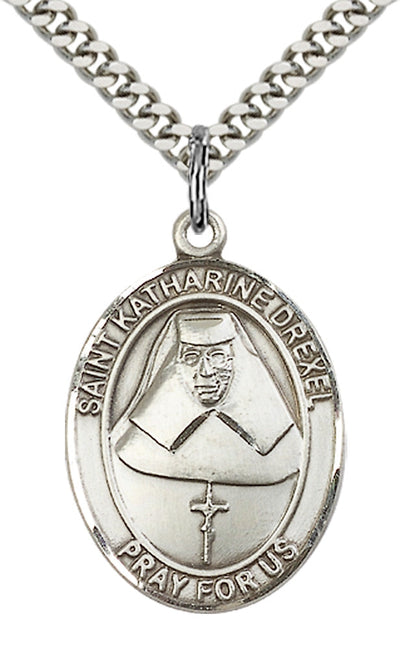 St. Katharine Drexel Medal, pewter / sterling silver / gold-filled, Bliss Manufacturing