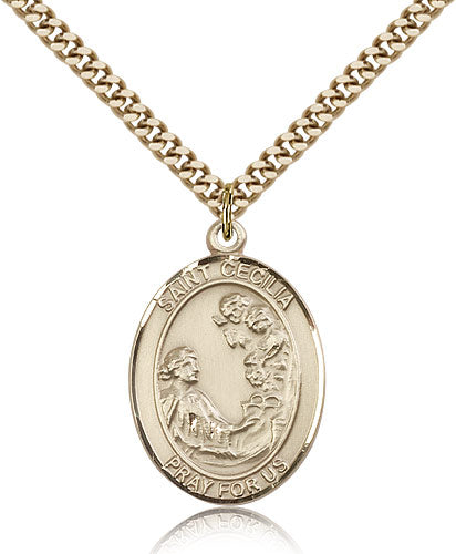 Bliss St Cecilia Catholic Patron Saint Medal