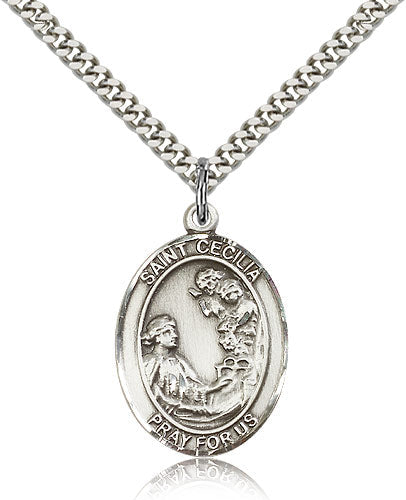 Bliss St Cecilia Catholic Patron Saint Medal