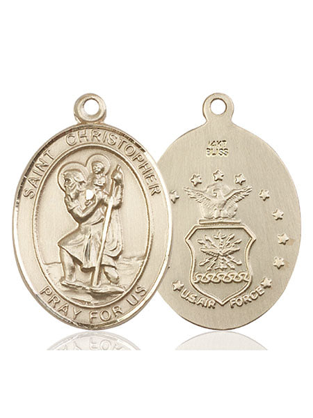 Bliss St Christopher Air Force Catholic Patron Saint Medal