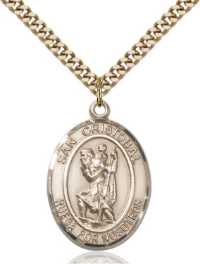 Bliss Spanish San Cristobal Catholic Patron Saint Medal