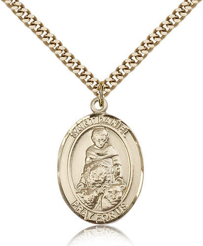 St Daniel Medal Necklace, gold-filled, Bliss Manufacturing