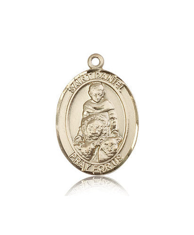 St Daniel Medal Necklace, 14kt gold, Bliss Manufacturing
