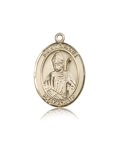 St Dennis Medal Necklace, 14kt gold, Bliss Manufacturing