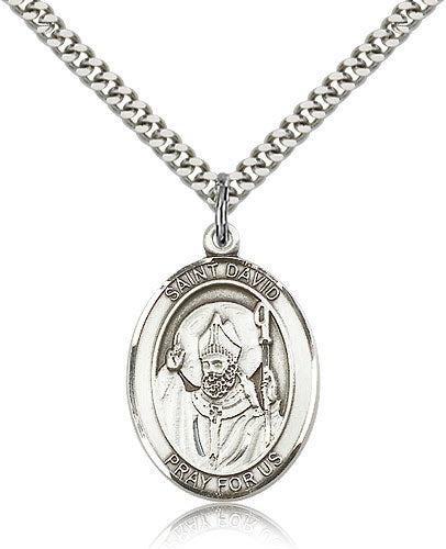 Bliss St David of Wales Catholic Patron Saint Medal