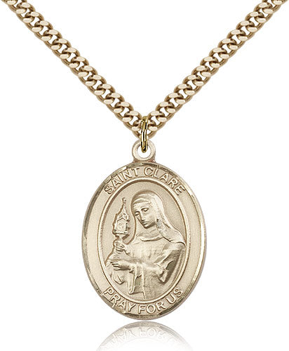 Bliss St Clare of Assisi Catholic Patron Saint Medal