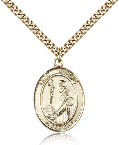 St Dominic de Guzman Medal Necklace, gold-filled, Bliss Manufacturing