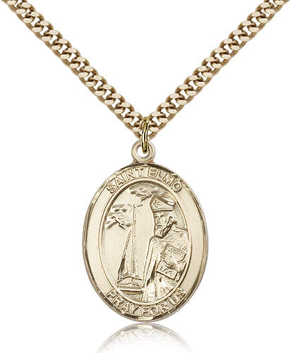 Bliss St Elmo Catholic Patron Saint Medal