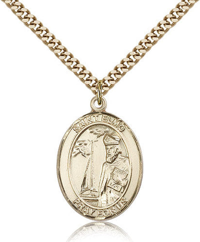 St Elmo Medal Necklace, gold-filled, Bliss Manufacturing