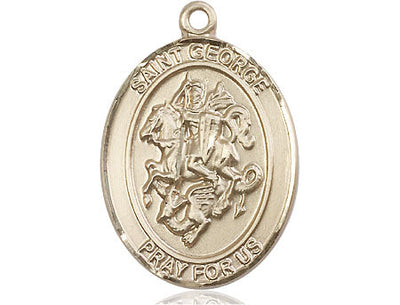St George EMT Catholic Patron Saint Medal, pewter / sterling silver / gold-filled (view 4), Bliss Manufacturing