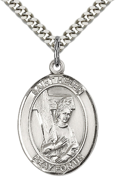 St Helen Medal Necklace, pewter / sterling silver / gold-filled, Bliss Manufacturing