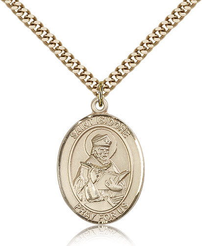 Bliss St Isidore of Seville Catholic Saint Medal