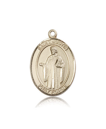 Bliss St Justin Catholic Patron Saint Medal