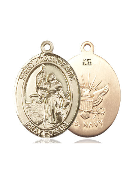 Bliss St Joan of Arc Navy Catholic Patron Saint Medal