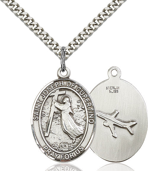 Bliss St Joseph of Cupertino w/Plane Catholic Patron Saint Medal