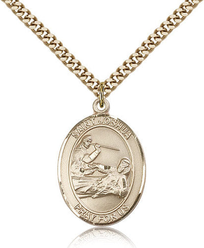 St Joshua Medal Necklace, gold-filled, Bliss Manufacturing