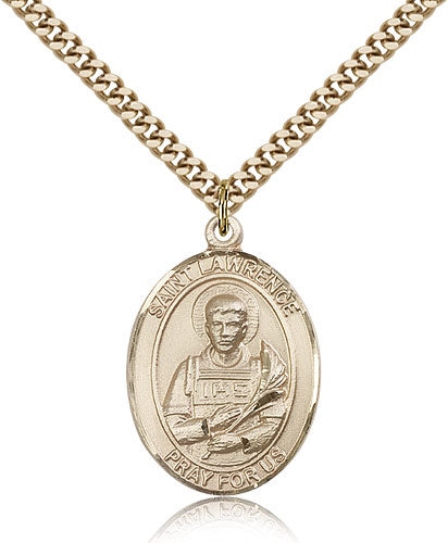 Bliss St Lawrence Catholic Patron Saint Medal