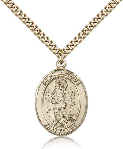 Bliss St Lazarus Catholic Patron Saint Medal