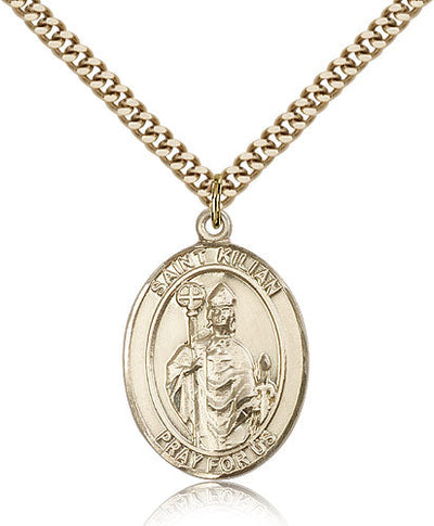 St. Kilian Medal, gold-filled, Bliss Manufacturing