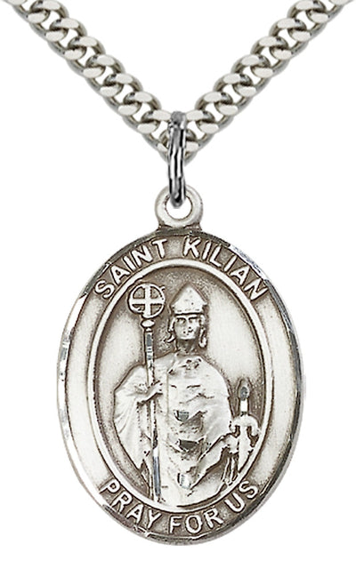 St. Kilian Medal, pewter / sterling silver / gold-filled, Bliss Manufacturing