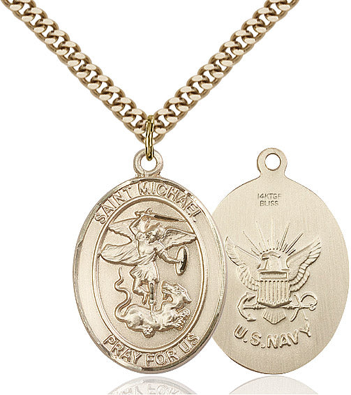 Bliss St Michael Navy Catholic Patron Saint Medal