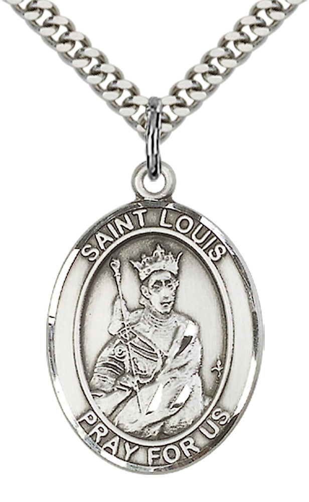 Bliss St Louis IX of France Catholic Patron Saint Medal