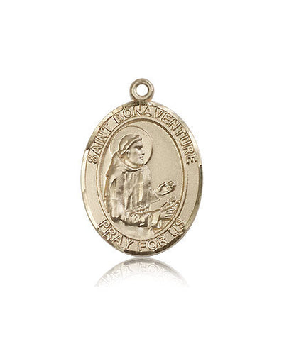 St Bonaventure Medal Necklace, 14kt gold, Bliss Manufacturing