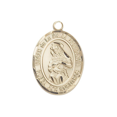 Virgen de la Divina 14kt goldmedal with gift box, Bliss Manufacturing