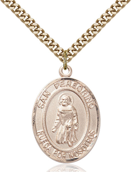 Bliss Spanish San Peregrino Catholic Patron Saint Medal