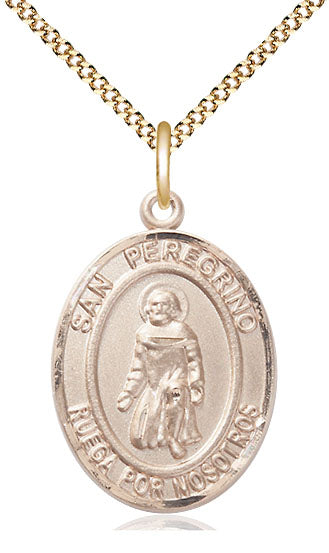 Bliss Spanish San Peregrino Catholic Patron Saint Medal