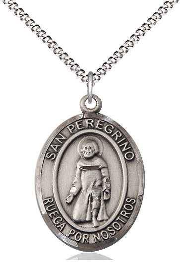 Bliss Spanish San Peregrino Catholic Patron Saint Medal