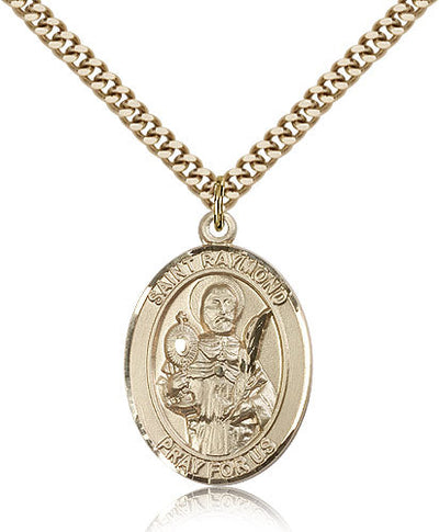 St Raymond Nonnatus Catholic Saint Medal, gold-filled, Bliss Manufacturing