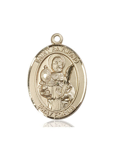 St Raymond Nonnatus Catholic Saint Medal, 14kt gold, Bliss Manufacturing