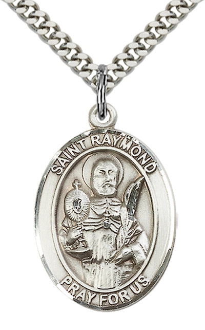 St Raymond Nonnatus Catholic Saint Medal, pewter / sterling silver / gold-filled, Bliss Manufacturing