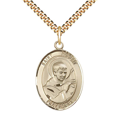 St. Robert Bellarmine 14kt Gold-filled Medal Necklace, Large 1-Inch, Bliss Manufacturing