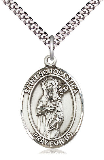 Bliss St Scholastica Catholic Saint Medal