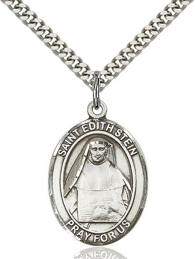 St Edith Stein Medal Necklace, pewter / sterling silver / gold-filled, Bliss Manufacturing