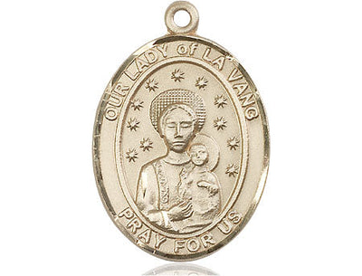 Our Lady of la Vang Catholic Patron Saint Medal, 14kt gold, Bliss Manufacturing