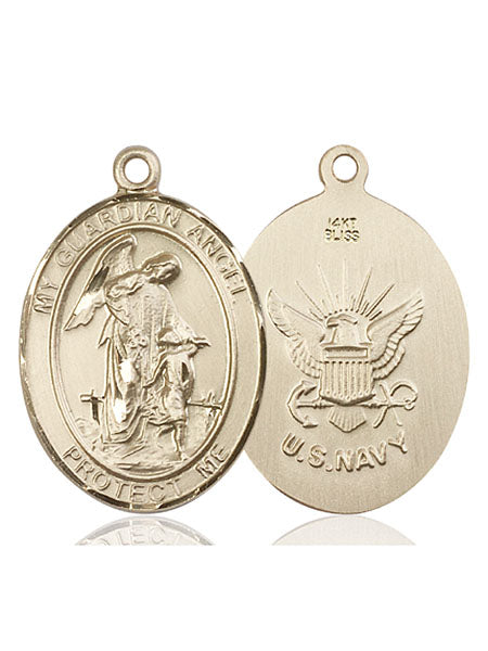 Bliss Guardian Angel Navy Catholic Patron Saint Medal