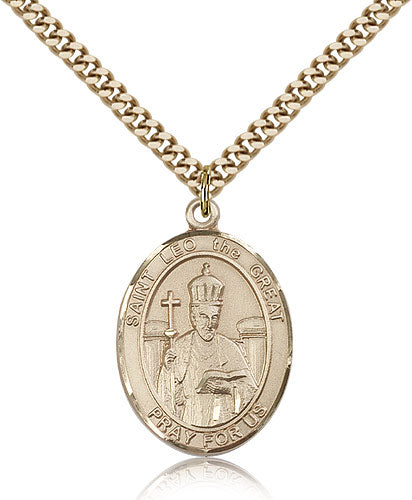 Bliss St Leo the Great Catholic Patron Saint Medal