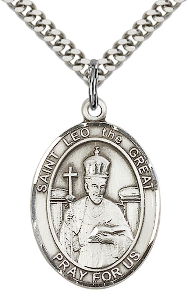 Bliss St Leo the Great Catholic Patron Saint Medal