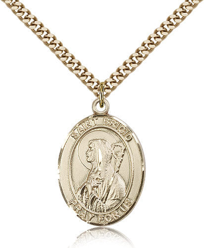 Bliss St Brigid of Ireland Catholic Patron Saint Medal