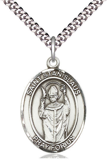 St Stanislaus Catholic Saint Medal, pewter / sterling silver / gold-filled, Bliss Manufacturing