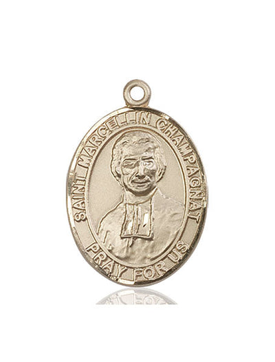St Marcellin Champagnat Medal Necklace, 14kt gold, Bliss Manufacturing