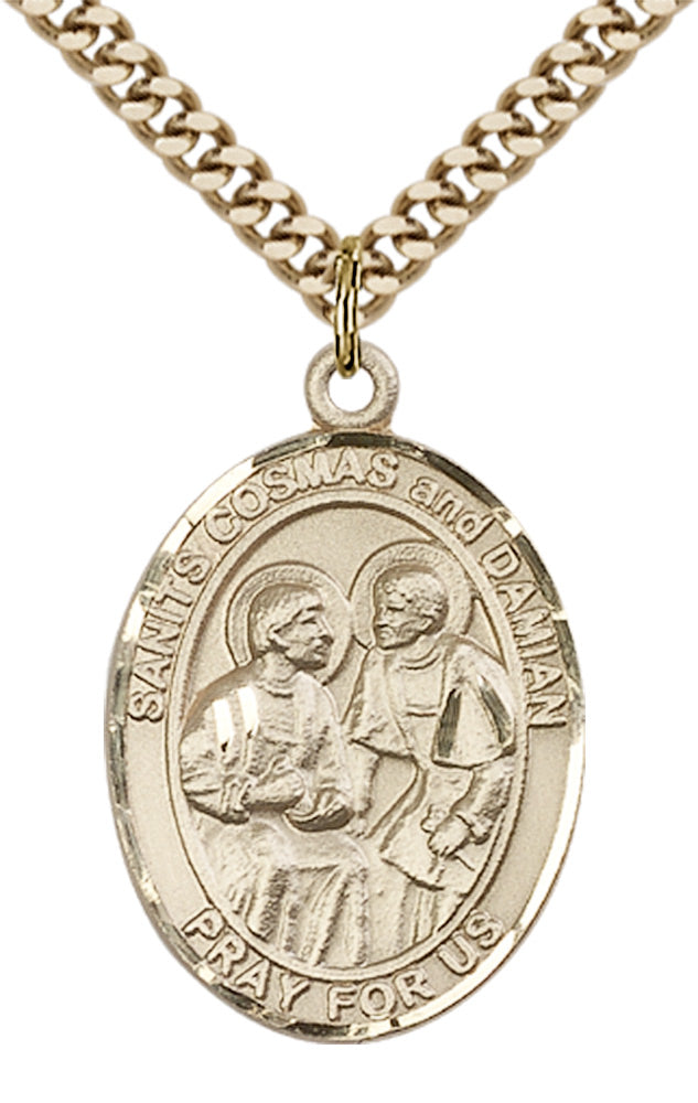 Bliss St Cosmas and St Damian Catholic Patron Saint Medal